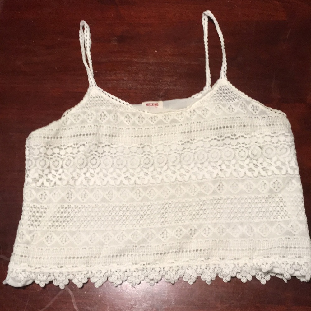 Mossimo Supply Co lace crop top. Size L